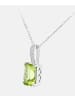 Diamant L'éternel Halskette mit Anhänger aus 375 Weißgold mit Diamant mit Peridot