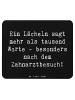 Mr. & Mrs. Panda Maus Pad Spruch Zahnärztin Lächeln mit Spruch in Schwarz
