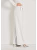 MADELEINE Weite Bundfaltenhose mit Formbund in wollweiß / melange