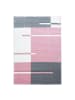 KADIMA DESIGN Teppich Kurzflor Karo Muster Polypropylen Wohnzimmer in Pink