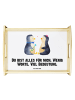 Mr. & Mrs. Panda frühstückstablett holz Pinguin Pärchen mit Spruch in Weiß