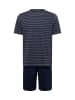 Schiesser Pyjama Casual Essential in marine anthrazit - 0001