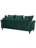 Beliani 3-Sitzer Sofa BORNHOLM in Grün/Schwarz - (W) 197 x (H) 76 x (L) 79 cm