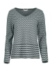 Gina Laura Jacquard-Pullover in nachtgrau