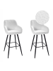 Beliani 2-tlg Barhocker CASMALIA in Weiß/Schwarz