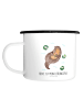 Mr. & Mrs. Panda Emaillebecher Otter Seerose mit Spruch in Weiß