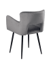 Beliani 2er-Set Esszimmerstuhl SANILAC in Grau/Schwarz