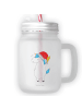 Mr. & Mrs. Panda Trinkglas Mason Jar Einhorn Weihnachtsmann ohne... in Transparent