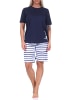 NORMANN kurzarm Shorty Schlafanzug Top Leuchturm - 72908 in marine