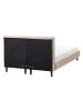 Beliani Doppelbett FITOU in Beige/Braun - (W) 130 x (H) 87 x (L) 214 cm