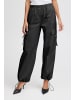 b. young BYDATINE PARACHUTE PANTS - HEAVY WOVEN Loose fit in Black