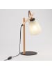 Licht-Erlebnisse Tischlampe (B)18 x (L)32 x (H)46 cm in Holz hell Greige (Grau-Beige) Schwarz