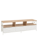 relaxdays TV Lowboard in Natur/ Weiß - (B)170 x (H)50 x (T)40 cm