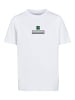 F4NT4STIC T-Shirt Silvester Happy New Year Pixel Kleeblatt in weiß