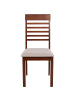 Beliani 2er-Set Esszimmerstuhl ORTLEY in Braun/Beige