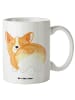 Mr. & Mrs. Panda Keramiktasse Corgi Po ohne Spruch in Weiß