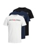 Jack & Jones T-Shirt 3er Pack in Weiß/Marineblau/Schwarz