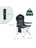 relaxdays Camping Stuhl in Schwarz