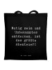 Mr. & Mrs. Panda Schultertasche Spruch Unbekannte Orte erkunden ... in Schwarz