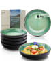 Sänger 6-tlg. Pastaschalen Set Greenwich in Grün aus Steingut