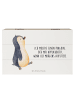 Mr. & Mrs. Panda Truhe Pinguin mHerzieren mit Spruch in Weiß
