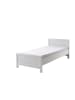 58 aufm Kessel EINZELBETT Karalynn 208x77x96 aus MDF+Massivholz in Weiß