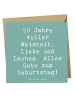 Mr. & Mrs. Panda Einladungskarte Spruch 90. Geburtstag mit Spruch in Meeresbrise