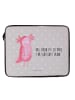 Mr. & Mrs. Panda Laptop Bag Axolotl Glücklich mit Spruch in Grau Pastell