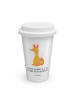 Mr. & Mrs. Panda ToGo Kaffeebecher Einhorn Fuchs mit Spruch in Weiß