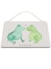 Mr. & Mrs. Panda Wanddeko Frosch Liebe ohne Spruch in Grau Pastell