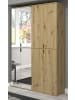 Inn.Furn Garderobenschrank Eiche 122 cm, Flurschrank mit Spiegel