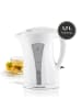 Gourmetmaxx GOURMETmaxx Wasserkocher mit Kalkfilter - 1,7l - weiß/grau