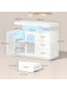 HOMCOM Sideboard-100L x 35B x 80H cm-Weiß