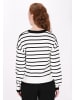 DreiMaster Women Cardigan in black white stripe