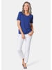 GOLDNER Knitterarmes Shirt mit Elasthan in royalblau