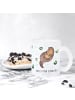 Mr. & Mrs. Panda Teetasse Glas Otter Seerose mit Spruch in Transparent