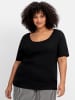 sheego T-Shirt in schwarz