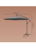 SONGMICS Sonnenschirm Sheld in Grau - (D)350 x (H)260 cm