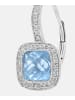 Diamant L'éternel Creolen aus 375 Weißgold mit Diamant mit Topas