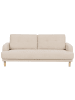 Beliani 3-Sitzer Sofa TUVE in Beige/Braun - (W) 199 x (H) 85 x (L) 90 cm