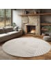 Teppich Boss Kurzflor Teppich Helix 2201, rund - Creme
