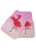 Mr. & Mrs. Panda Fahrer Autofußmatte Flamingo Yoga ohne Spruch in Aquarell Pink