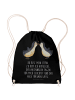 Mr. & Mrs. Panda Gym Bag Pinguin Liebe mit Spruch in Schwarz