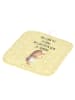 Mr. & Mrs. Panda 2er Set Topflappen  Igel Wein mit Spruch in Gelb Pastell