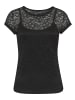 LASCANA Spitzenshirt in schwarz