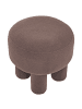 Beliani Hocker CANBY in Braun - (W) 43 x (H) 38 x (L) 43 cm