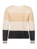Betty Barclay Strickpullover mit Rippenstruktur in Patch Black/Beige