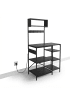 relaxdays Küchenregal in Schwarz - (B)82 x (H)151 x (T)40 cm