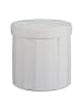 relaxdays Sitzhocker in Creme - (H)38 x Ø 38 cm