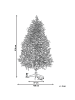 Beliani Weihnachtsbaum BASSIE in Weiß/Grün - (W) 150 x (H) 210 x (L) 150 cm